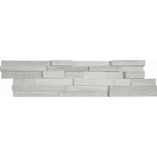 Msi White Oak 3D Ledger Panel SAMPLE Honed Marble Wall Tile ZOR-PNL-0044-SAM - main